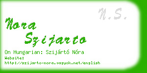 nora szijarto business card